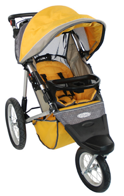 instep grand safari double jogging stroller yellow