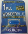 WonderBlue Erection Booster, front label