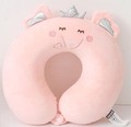 Cuddly Pink Elephant U-Shaped Neck Pillow (Pink)