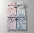 Heathered Bath Wraps: Pink, Grey, Lilac, and Blue