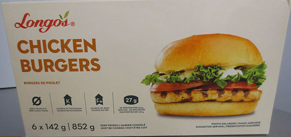 Longo's brand Chicken Burgers recalled due to undeclared egg